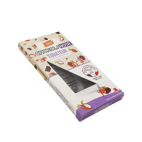 Tablette de chocolat noir bean to bar origine Equateur 70%